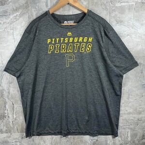 Majestic Athletic grey Pittsburgh Pirates Evolution Tee Shirt Men's Size XXL